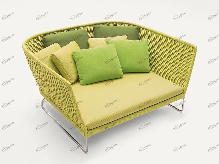 Paola Lenti 2-местный садовый диван из полиэфирного волокна Ami sun-id-1345123