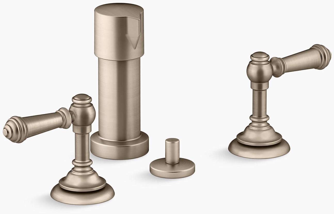 KOHLER Artifacts Смеситель для биде с рычажными ручками K-72765-4-BV 