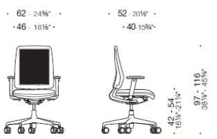 ESTEL GROUP Офисный стул из ткани с 5 спицами и подлокотниками sun-id-1496620 - Вид №8