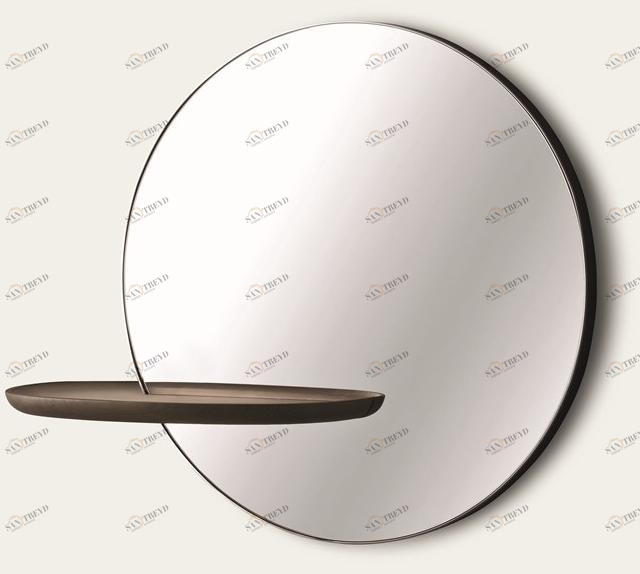 PIANCA Круглое зеркало с настенной полкой Contralto sun-id-1364286