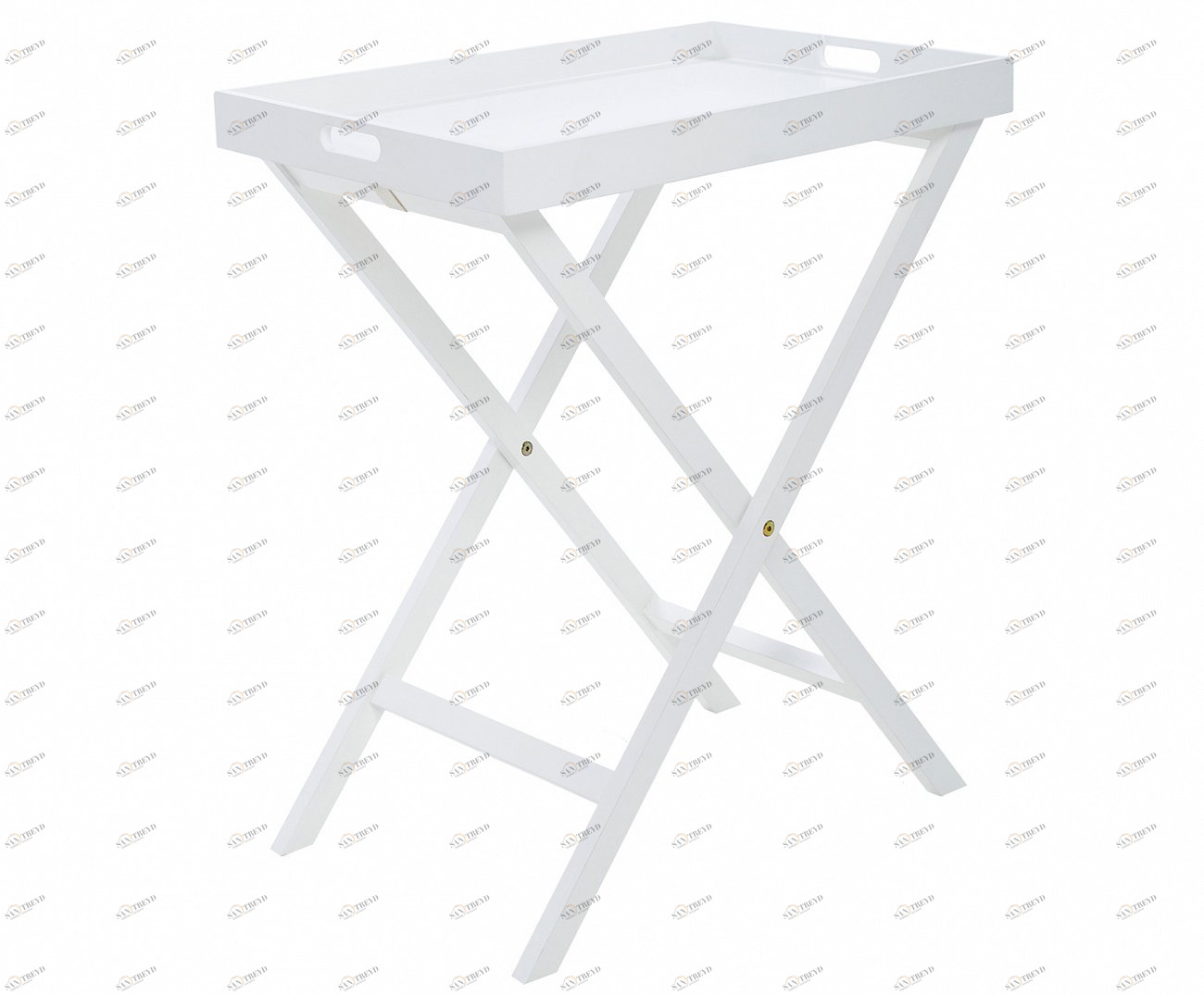 Столик сервировочный белый с подносом 60 см One TO4ROOMS  212397 Белый 