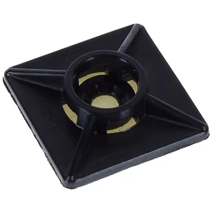 Площадка самоклеящаяся для хомутов 27х27 мм, цвет чёрный, 20 шт.