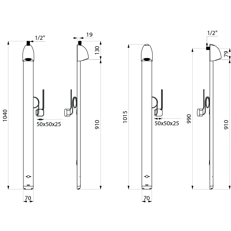 714800 Душевая панель SPORTING 2 DELABIE  - Вид №1