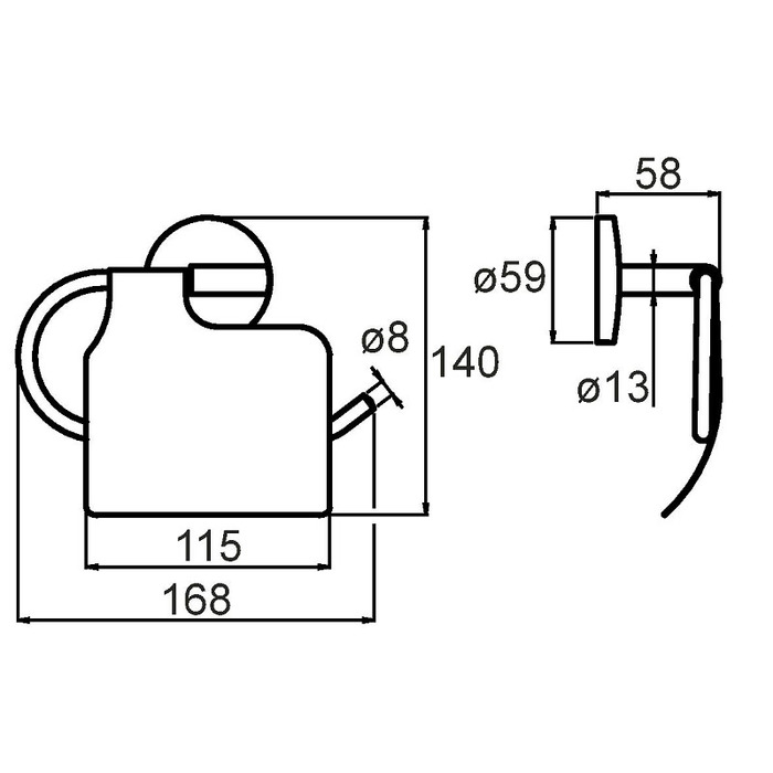 CADSMC0M43 Milardo Cadiss Бумагодержатель с крышкой Cadiss Россия  - Вид №1