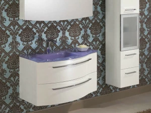 Mobiltesino Лаковая тумба под умывальник со шкафом Formula elite F150