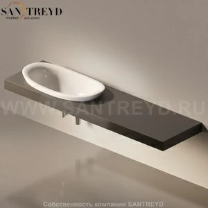 Flaminia IO e SI Столешница с отверстием под раковину от 110 до 250 см черная IO90M4.7006