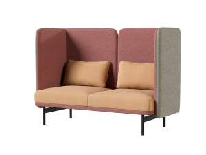 Модульный тканевый диван с высокой спинкой