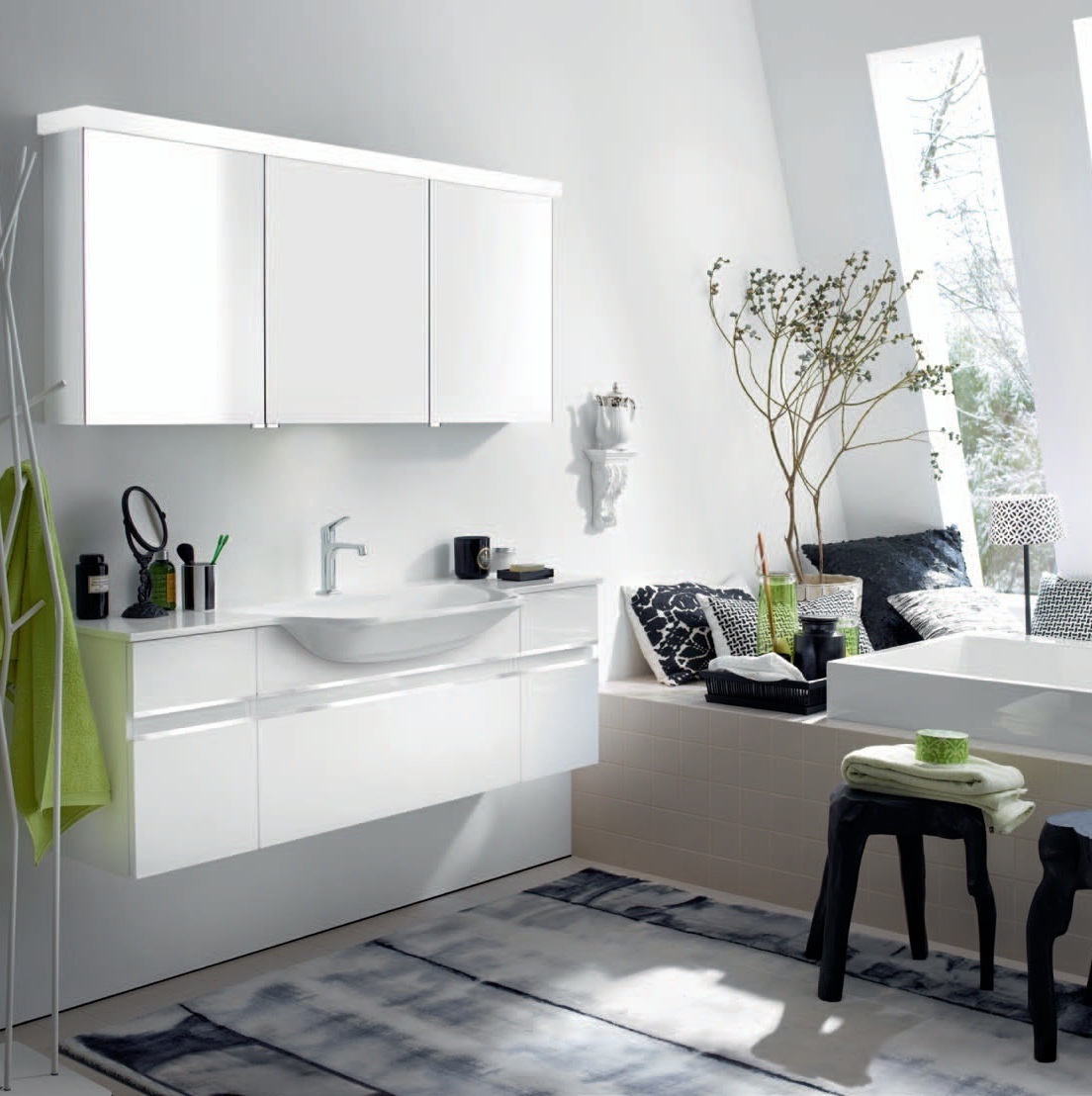 Композиция № 1 Lina Collection комплект мебели для ванной комнаты Burgbad 42419 - Вид №2