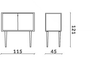 Miniforms Буфет стеклянный с распашными дверцами sun-id-1424457 - Вид №1