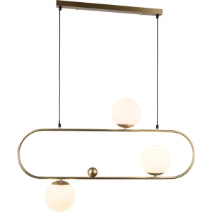 Светильник подвесной Aleesha TL1228H-03GD, 3 лампы, 15 м², цвет золотой/белый