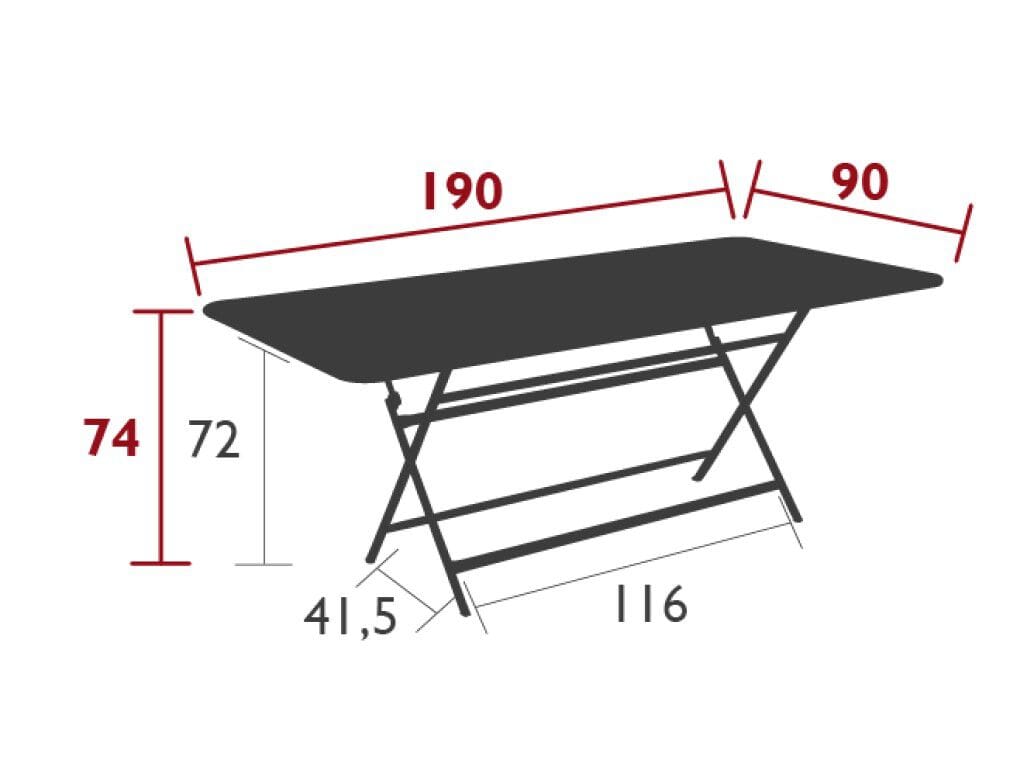 Стальной складной прямоугольный садовый стол Fermob ARCH-00003210 - Вид №5