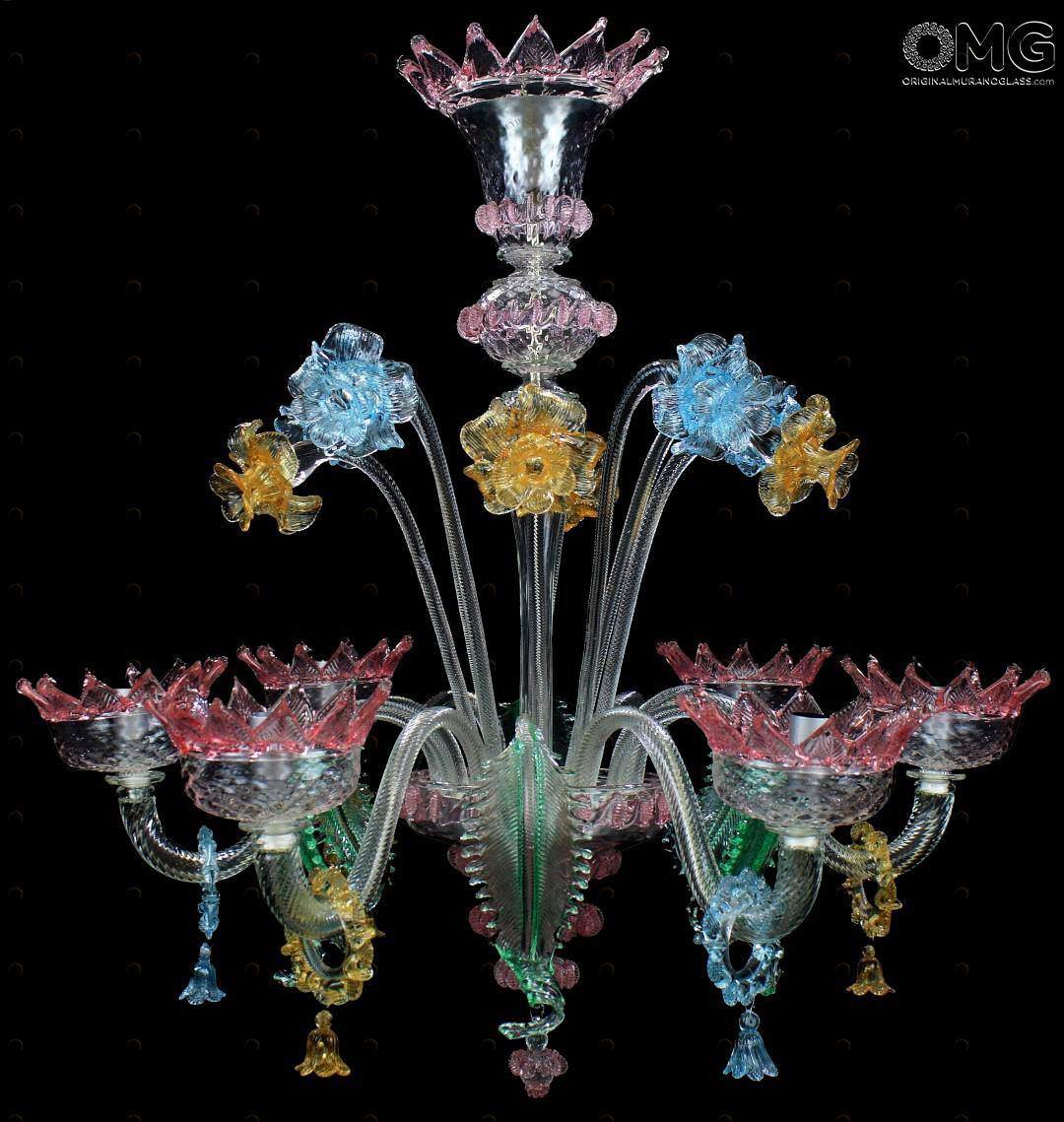 1315 ORIGINALMURANOGLASS Люстра Ка Фарсетти - Венецианская Коллекция - муранское стекло OMG  см CLASSICO