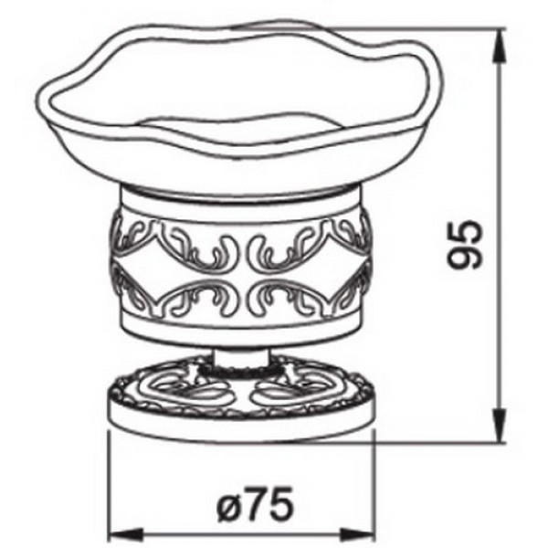 Мыльница стекло настольная Hayta (Германия) 13916-2/GOLD sun-id-561712 - Вид №1