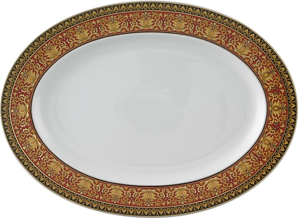 41464 Rosenthal Versace Блюдо овальное Rosenthal Versace Медуза 40см, фарфор Фарфор 