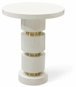 JOSÉ LEITE DE CASTRO Высокий круглый деревянный журнальный столик  12903800