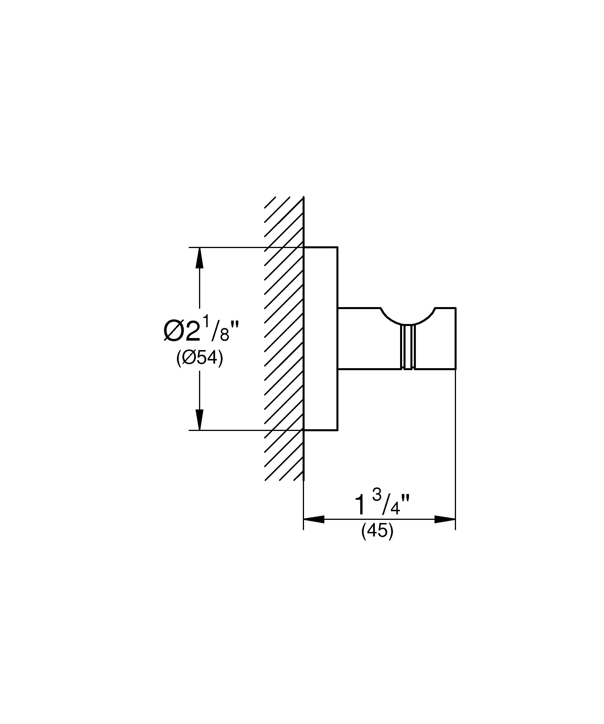 Крючок для халата GROHE Essentials, никель матовый (40364EN1) - Вид №1