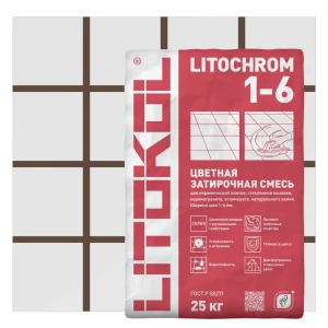Затирка цементная Litokol 1-6 C.200 цвет венге 25 кг
