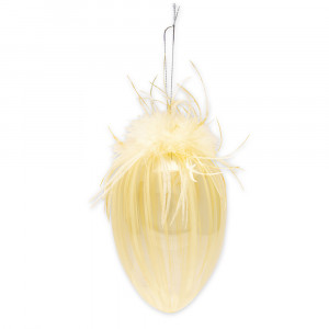 GLAEGGHLFEA4906 Подвесное Декоративное Яйцо С Пером Pale Yellow Greengate SS2020