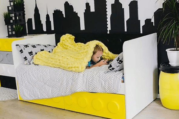 Детский диван-кровать с 2 ящиками "Бэтмен" МАНДАРИН ЛЕГОЛЕНД 178721 Серый Santreyd  - Вид №6