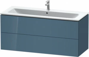 LC624304747 Тумбочка подвесная L-Cube #LC6243 1220 x 481 мм Каменно-синий глянцевый лак