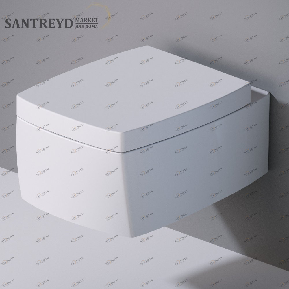 S521101 Подвесной унитаз настенный Белый A. e T. Italia SQUARE Италия AeT ITALIA