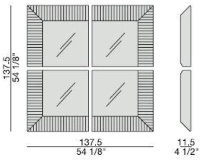 Porada Зеркало в деревянной раме Iron sun-id-1399382 - Вид №2