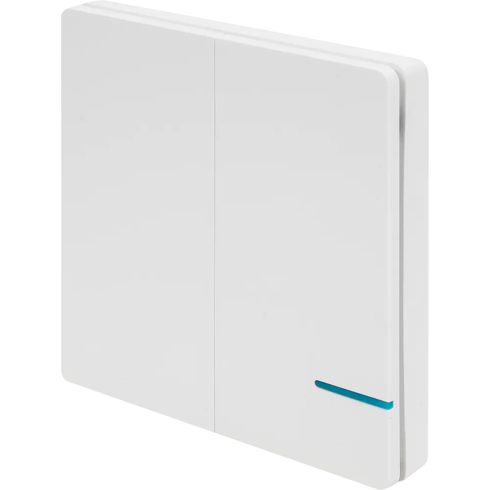 Выключатель беспроводной 2 клавиши цвет белый SKYBEAM STLM-2067650