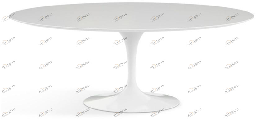 KNOLL Овальный стол со столешницей из ламината и алюминиевым основанием Tulip sun-id-1466122
