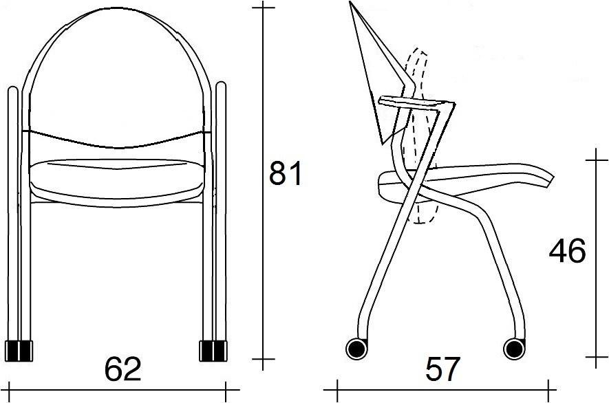TALIN Офисный стул с подлокотниками на колесиках Nesting sun-id-1405828 - Вид №2