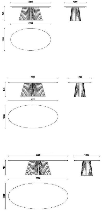 COLLI CASA Овальный стол из металла Venezia sun-id-1508742 - Вид №5