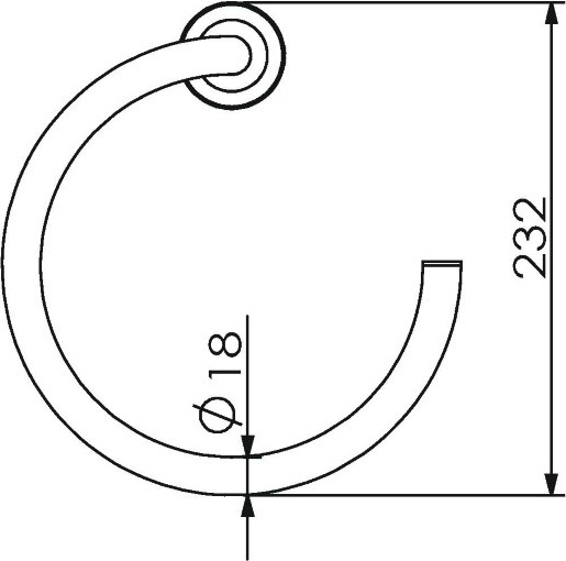 11038B Полотенцедержатель подвесной цвет хром LANGBERGER BURANO - Вид №2