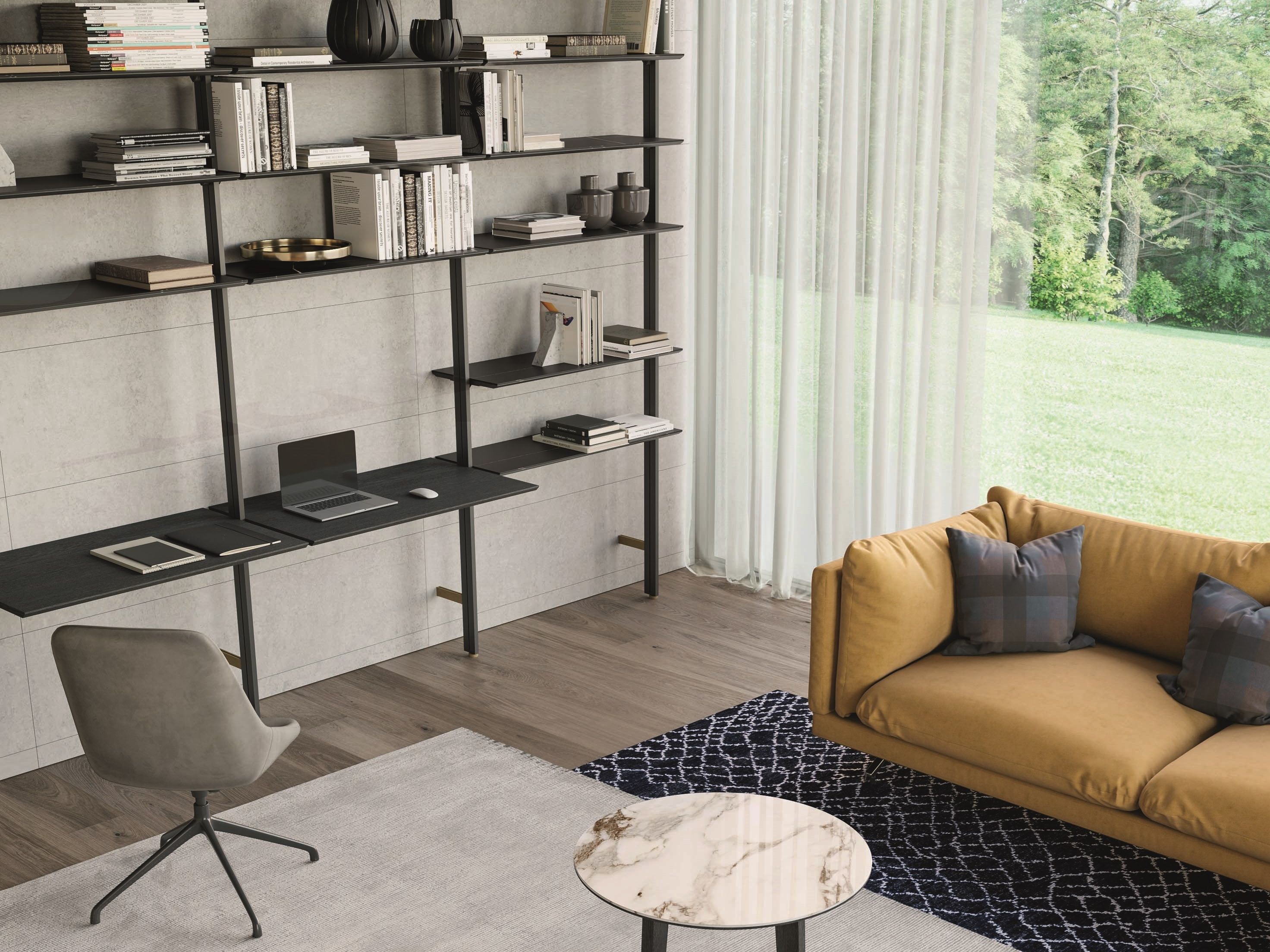 Деревянный книжный шкаф с письменным столом Dall'Agnese BAMBOO ARCH-00010617 - Вид №1