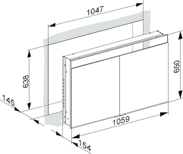 21512171301 Зеркальный шкаф KEUCO Edition 400 - Вид №3