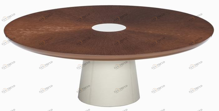 HUGUES CHEVALIER Круглый деревянный журнальный столик Saint-germain sun-id-1413908