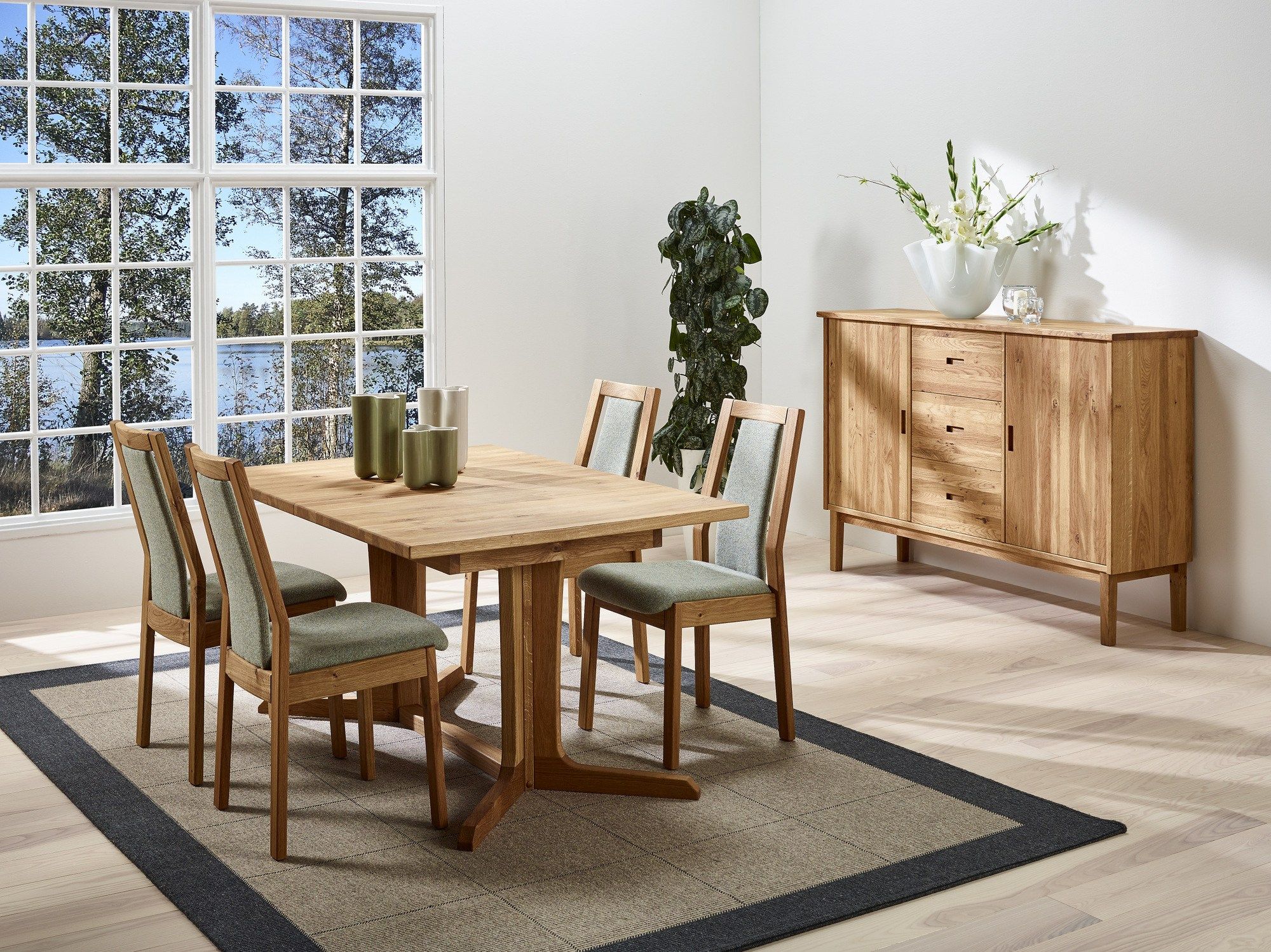 Деревянный обеденный прямоугольный выдвижной стол Dyrlund 4224C ARCH-00047077 - Вид №2