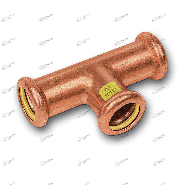 110130351835 SANHA 10130 пресс-фитинг газ, медь, тройник ВПр 35x18x35 мм 