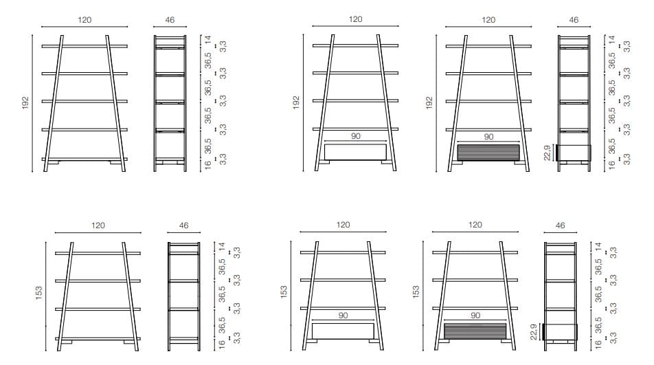 Отдельно стоящий книжный шкаф из дуба Devina Nais STEP ARCH-00041758 - Вид №7