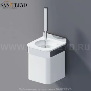 Agape MEMORY Туалетный ёрш белый в хромированном каркасе AMEM855AZ