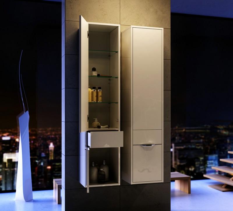 Malaga пенал  подвесной левый, цвет белый Mal.05.03/L AQWELLA sun-id-277774 - Вид №2