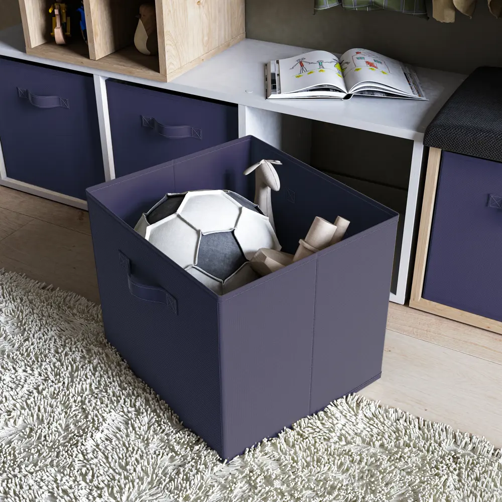 Короб Spaceo KUB Saphir 31x31x31 см 29.7 л полиэстер цвет синий 81990617 STLM-2096930