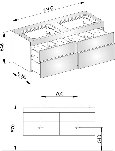 31575400000 Тумба под умывальник KEUCO Edition 400 - Вид №2