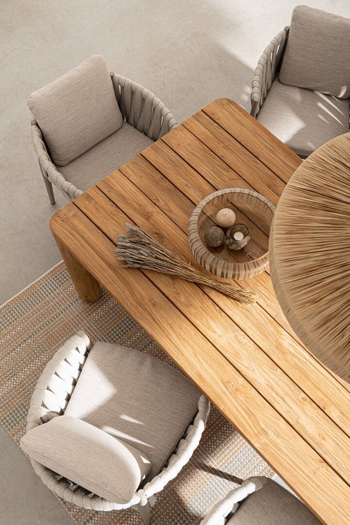 Прямоугольный садовый стол из тикового дерева BIZZOTTO MAVERICK ARCH-00134116 - Вид №3