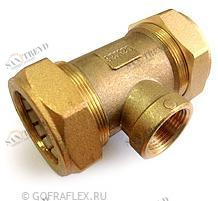 Тройник труба-труба-внутренняя резьба 32*32мм*3/4 дюйма Flexible hose Россия BNI32*20