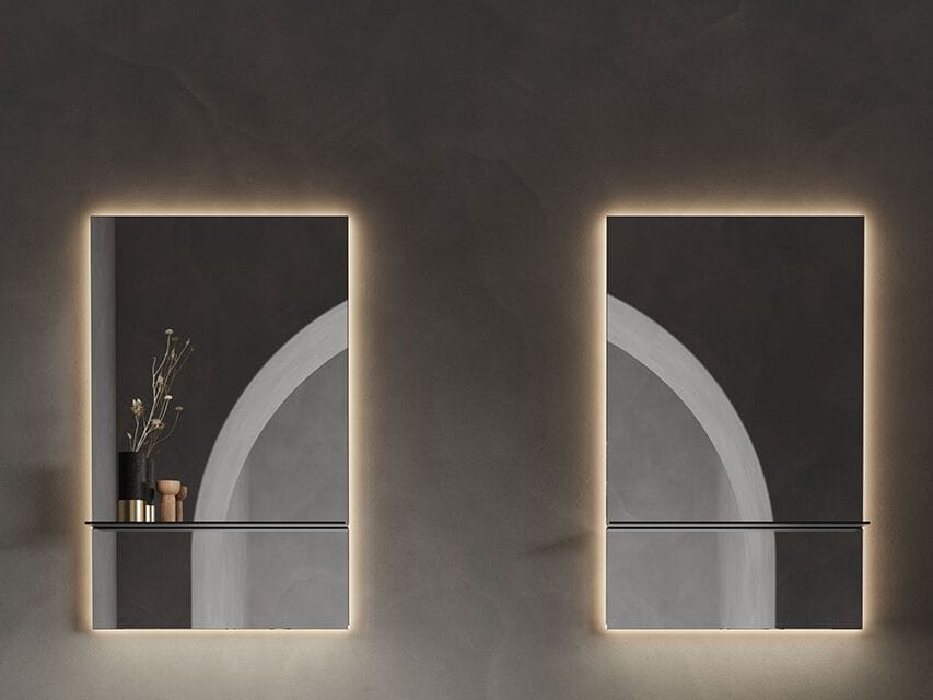 Зеркало со встроенным настенным освещением для ванной комнаты Inbani решетка ARCH-00076440 - Вид №1