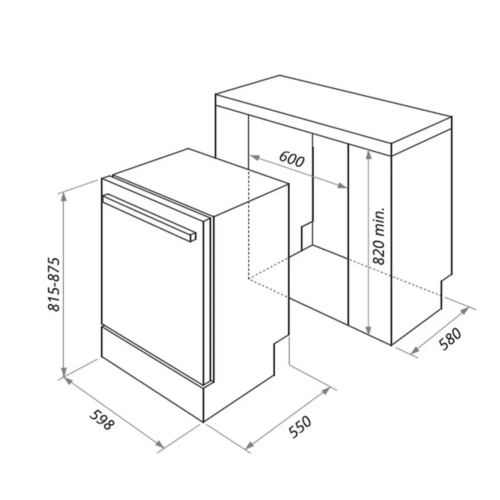 Встраиваемая посудомоечная машина Homsair DW64E 60 см STLM-2010753 - Вид №13