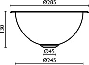 MS.42 Раковина из матового стекла ø25 см., встраиваемая bagno&associati Complementi Bagno & Associati - Вид №1