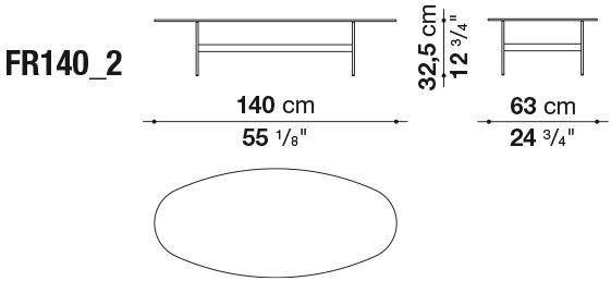 B&B Italia Низкий овальный журнальный столик из керамогранита sun-id-1432093 - Вид №1