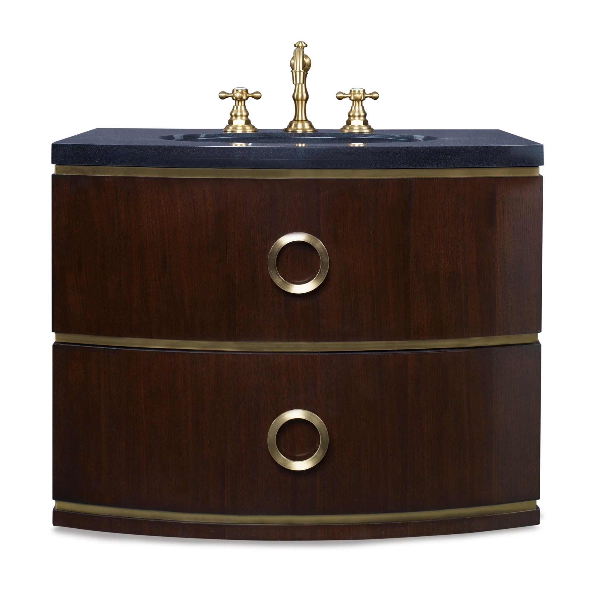 Тумбочка, Petite (до 33,5) 07231-110-212 Cirque Wall Sink Chest - Dark Walnut Ambella  - Вид №2