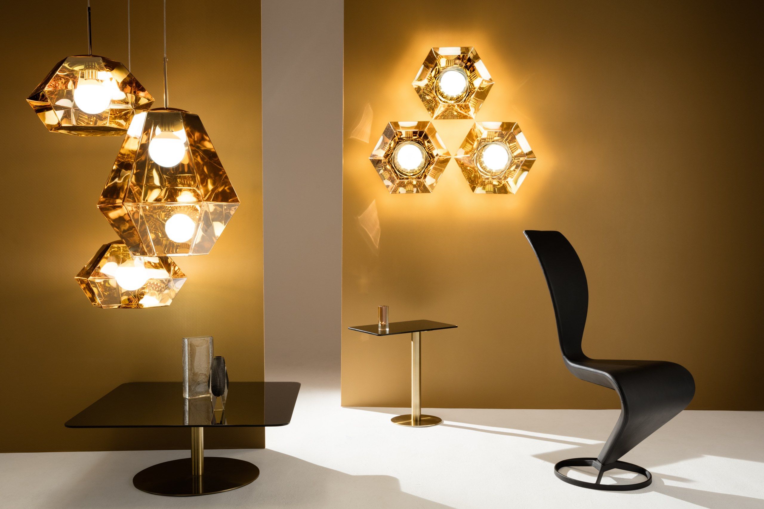 Стальной и стеклянный квадратный журнальный столик Tom Dixon Flash ARCH-00077865 - Вид №4