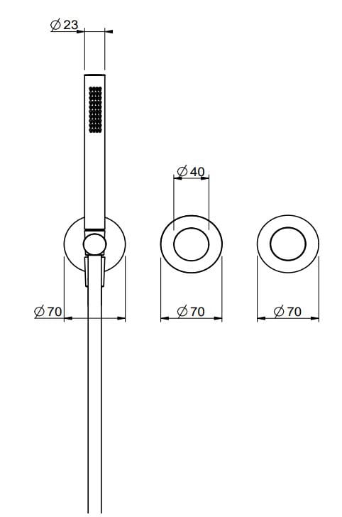 Смеситель для ванны с 4 отверстиями и ручным душем QD Magistro Lab Hammer ARCH-00070463 - Вид №2